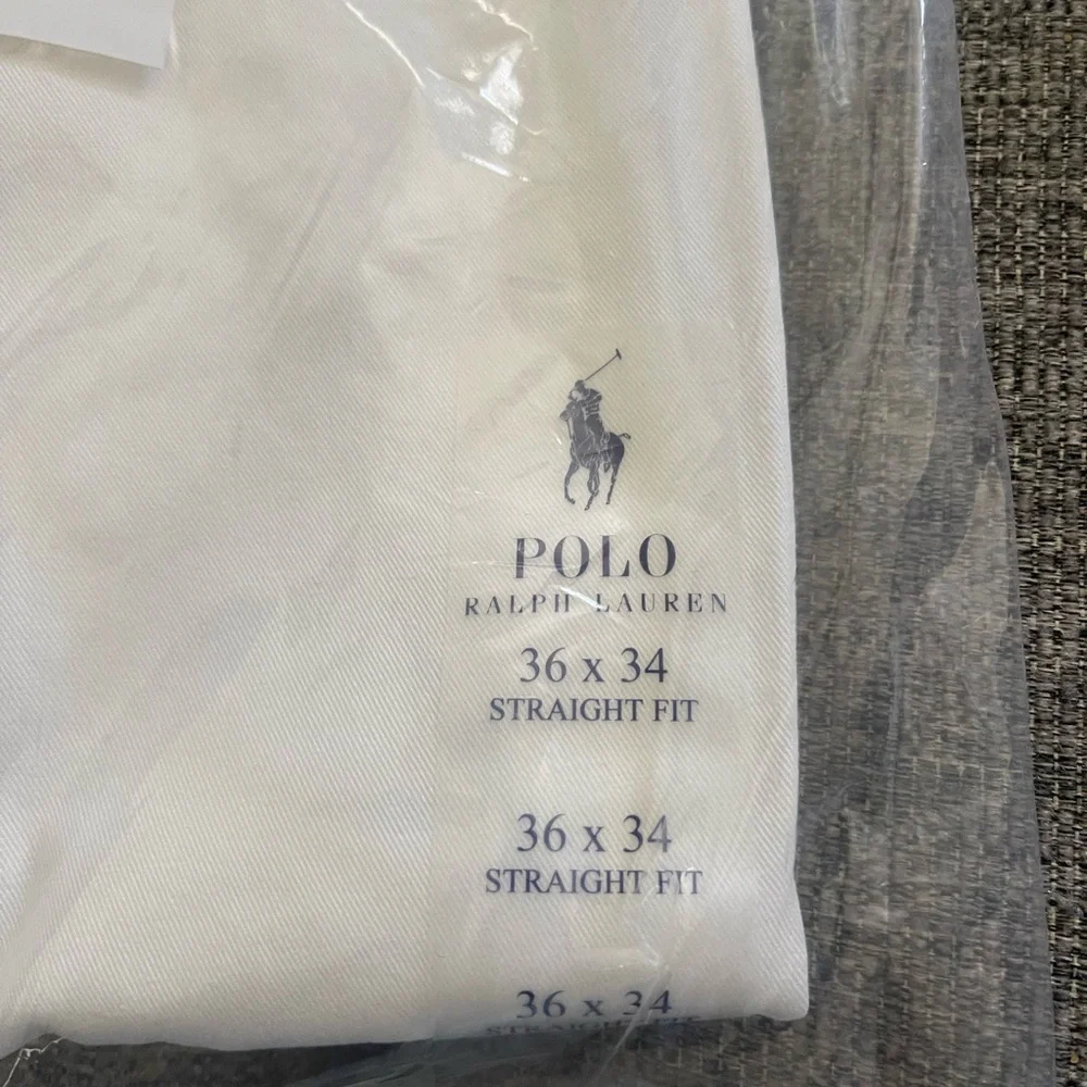 Polo Ralph Lauren Mens Chino Pants Flat Front White Size 36X34 - Picture 11 of 12